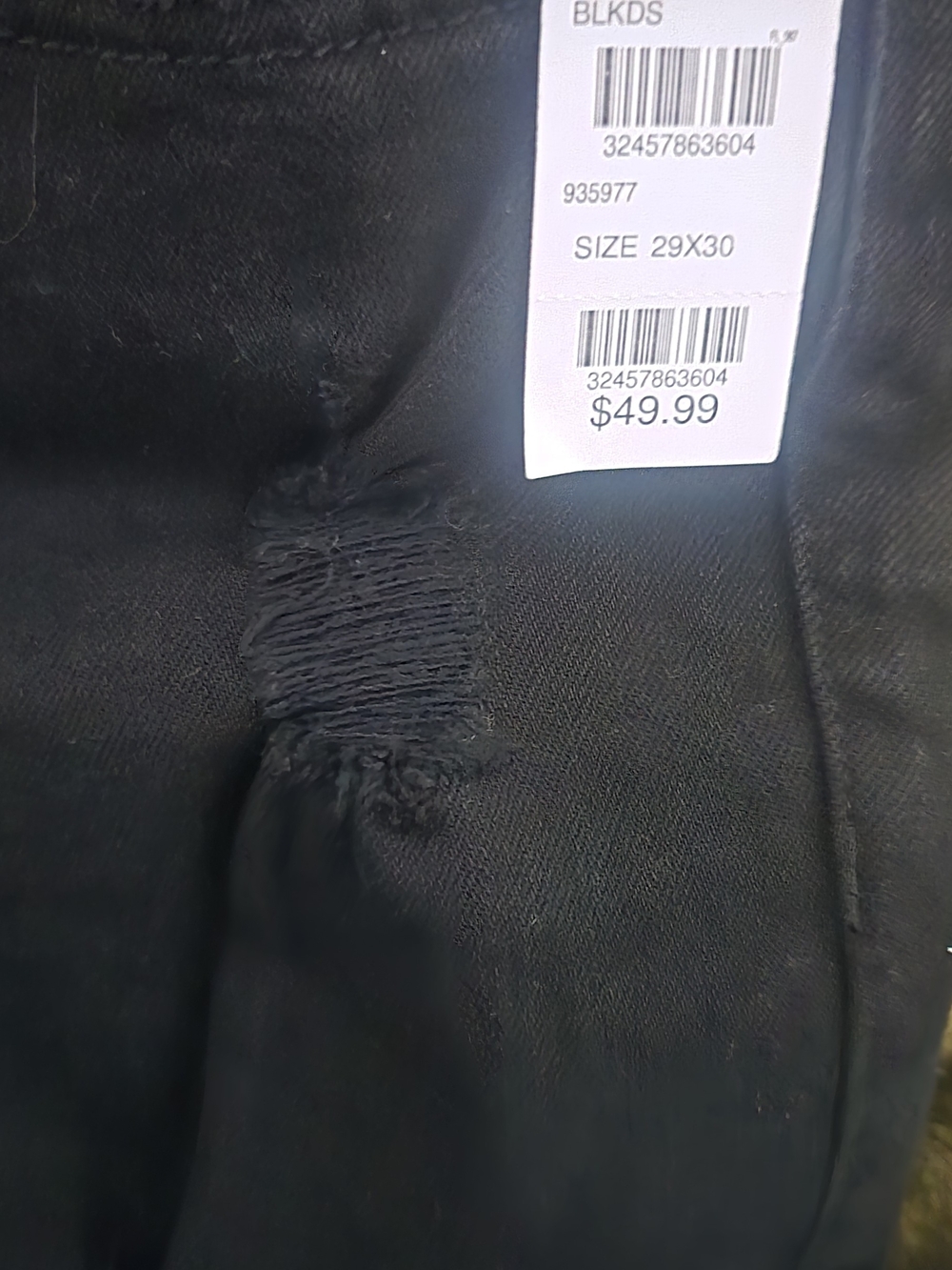 Men's Black Distressed Jeans -